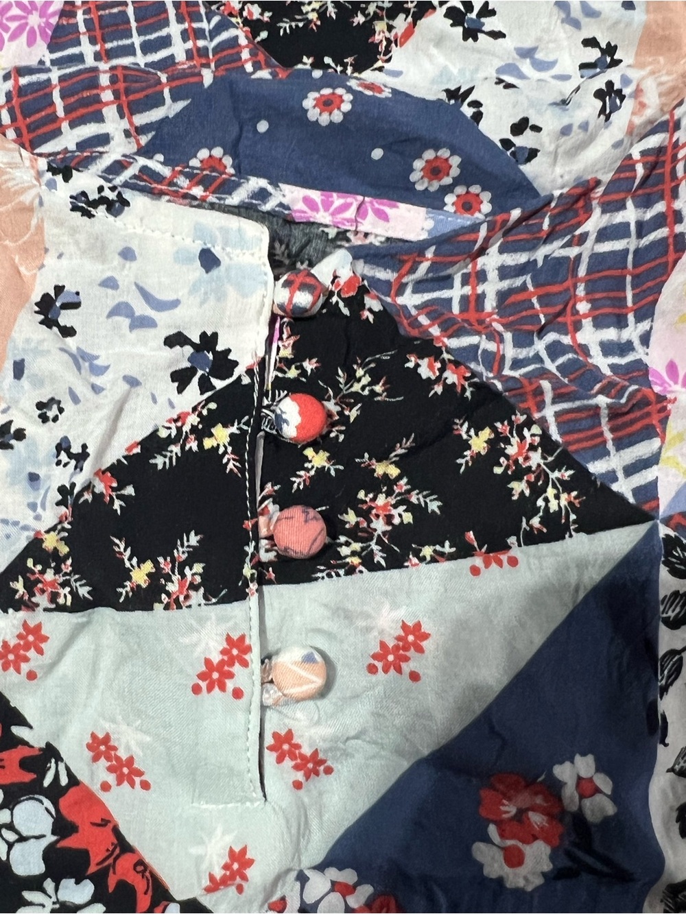 GAP Multi-Color Patchwork Spaghetti Strap Camisole - Picture 5 of 7